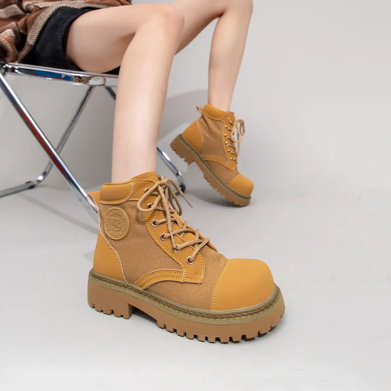 Feiyue Martin Boot Women's Yellow-6