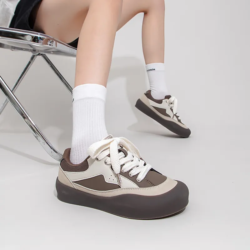 Feiyue Low Top Skateboard Shoes Women's Dark Brown-5
