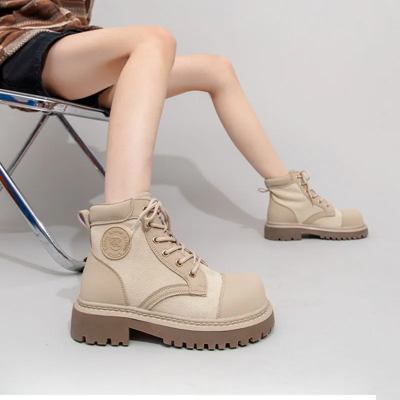 Feiyue Martin Boot Women's Beige-5