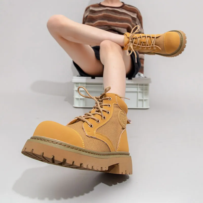 Feiyue Martin Boot Women's Yellow-5