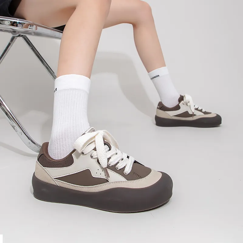 Feiyue Low Top Skateboard Shoes Women's Dark Brown-9