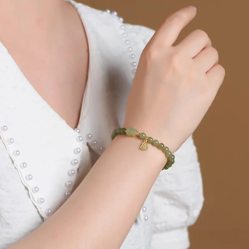 GRACE GIRL Bracelets Pale Greenish White Jade Women's-3
