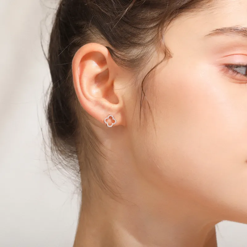 GRACE GIRL 18K Gold Stud Earrings Women's-5