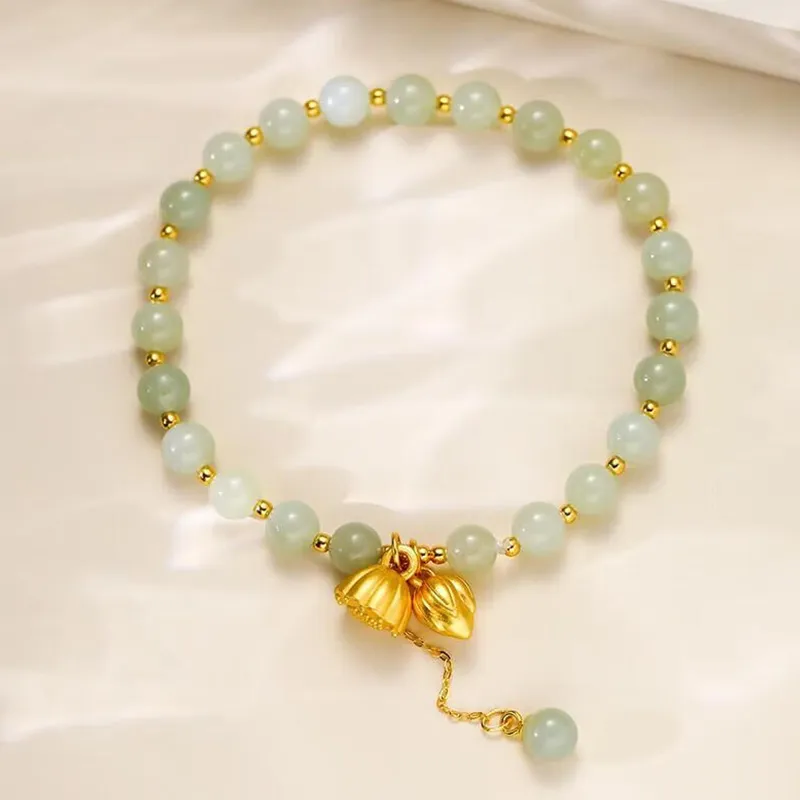 GRACE GIRL Bracelets Pale Greenish White Jade Women's-2