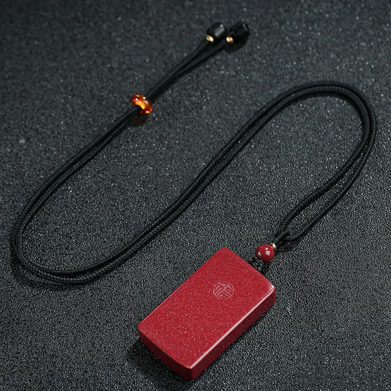 With The Heart Of The Jade Cinnabar Jade Necklaces Unisex-9
