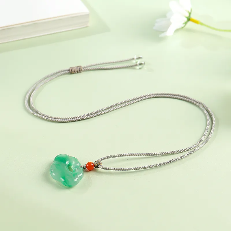 With The Heart Of The Jade African Emerald Necklaces Unisex-7