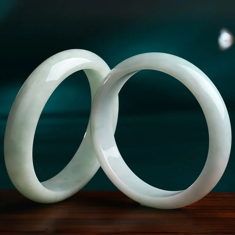With The Heart Of The Jade Bean Type Jadeite Bangles Women's-10