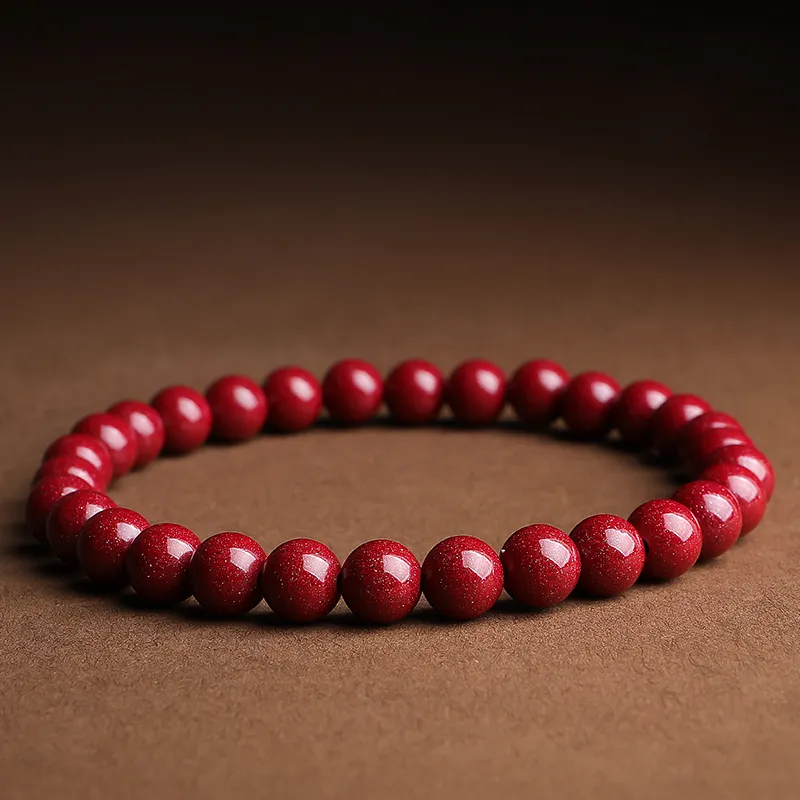 With The Heart Of The Jade Reconstructed Cinnabar Jade Bracelets Unisex-40