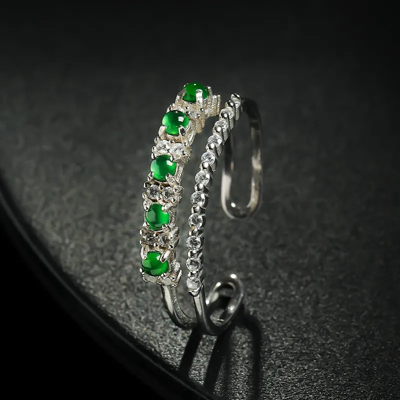 With The Heart Of The Jade Glutinous Jade Jadeite Rings Women's-3