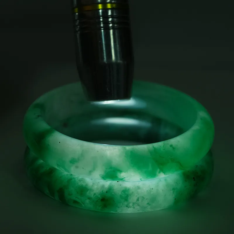With The Heart Of The Jade African Emerald Bangles Women's-7