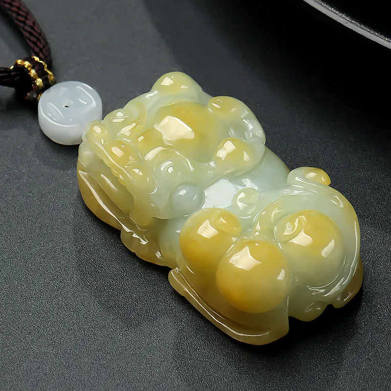 With The Heart Of The Jade Bean Type Jadeite Necklaces Unisex-8