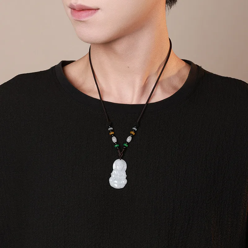 With The Heart Of The Jade Bean Type Jadeite Necklaces Women's-10