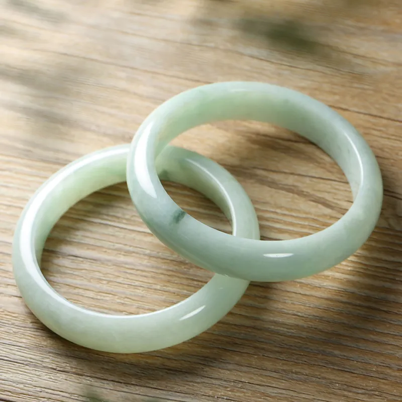 With The Heart Of The Jade Bean Type Jadeite Jade Bangle Women's-4