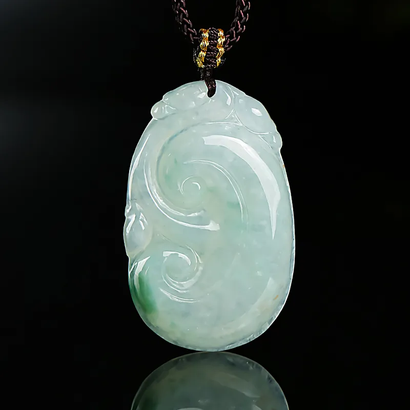 With the heart of the jade Jadeite Necklaces Unisex-3