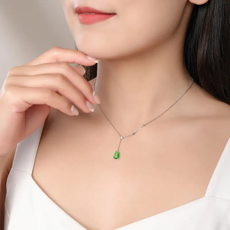 With the heart of the jade Jadeite Necklaces Women's-6