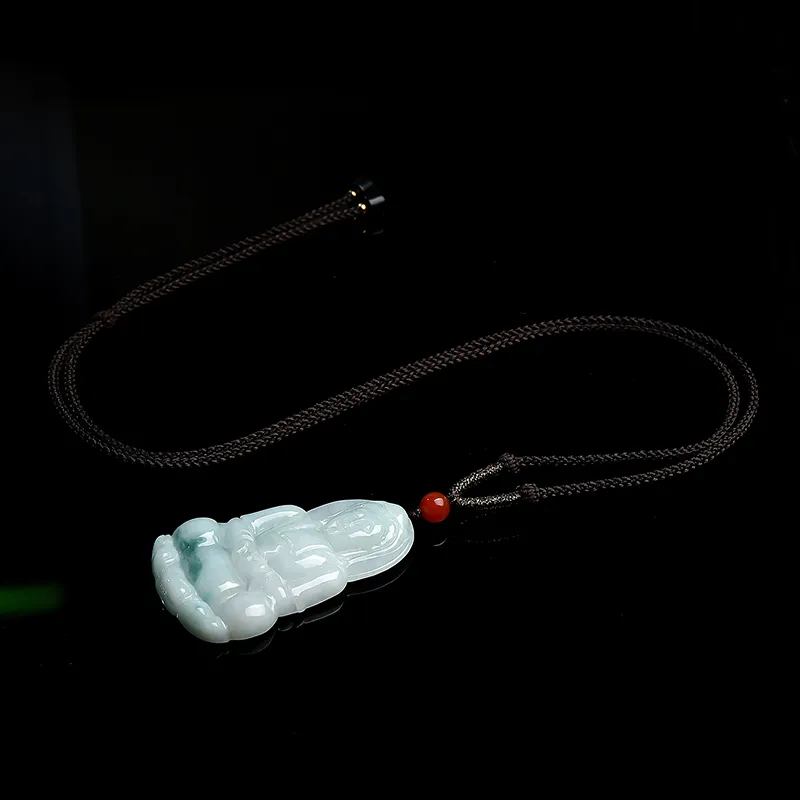 With The Heart Of The Jade Glutinous Jade Jadeite Necklaces Men's-7