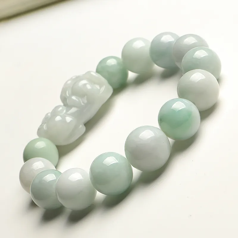 With The Heart Of The Jade Bean Type Bracelets Unisex-8