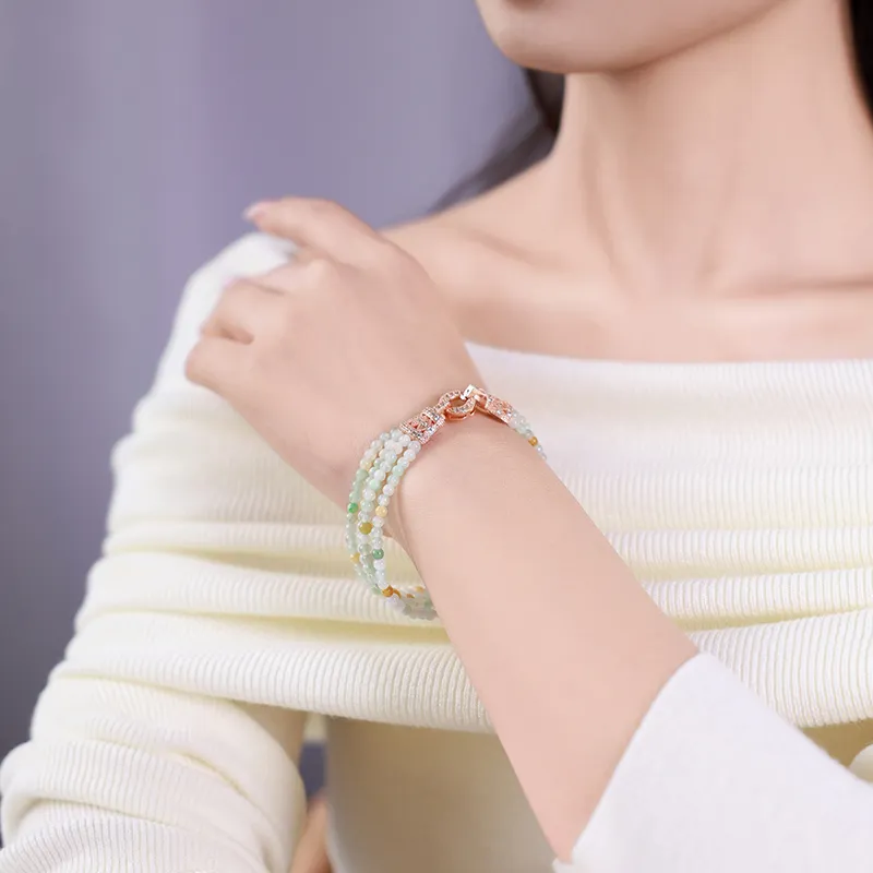 With The Heart Of The Jade Glutinous Jade Bracelets Women's-2
