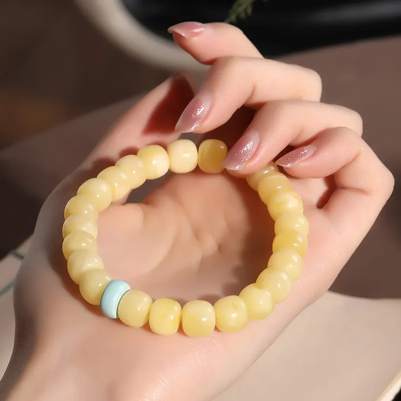 With The Heart Of The Jade Amber Jade Bracelets Unisex-3