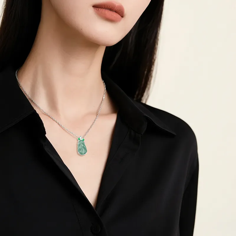 With The Heart Of The Jade Ice Glutinous Jadeite Necklaces Women's-1