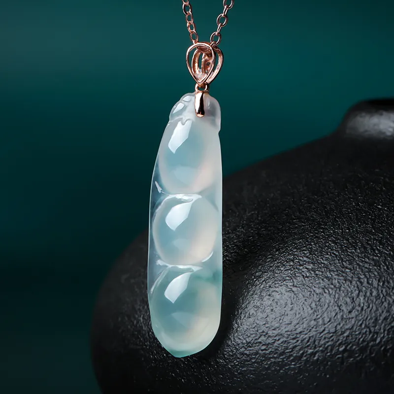 With The Heart Of The Jade Ice Glutinous Necklaces Women's-5
