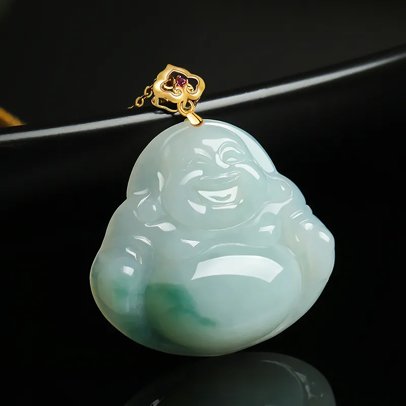 With The Heart Of The Jade Glutinous Jade Jadeite Necklaces Women's-3