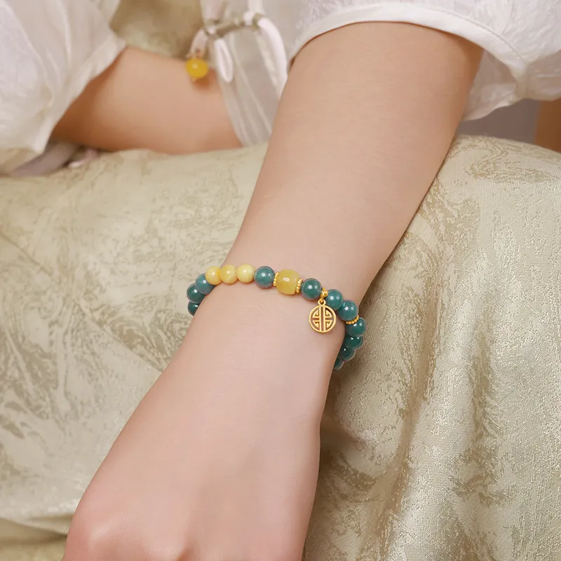 With The Heart Of The Jade Ice Glutinous Bracelets Women's-17