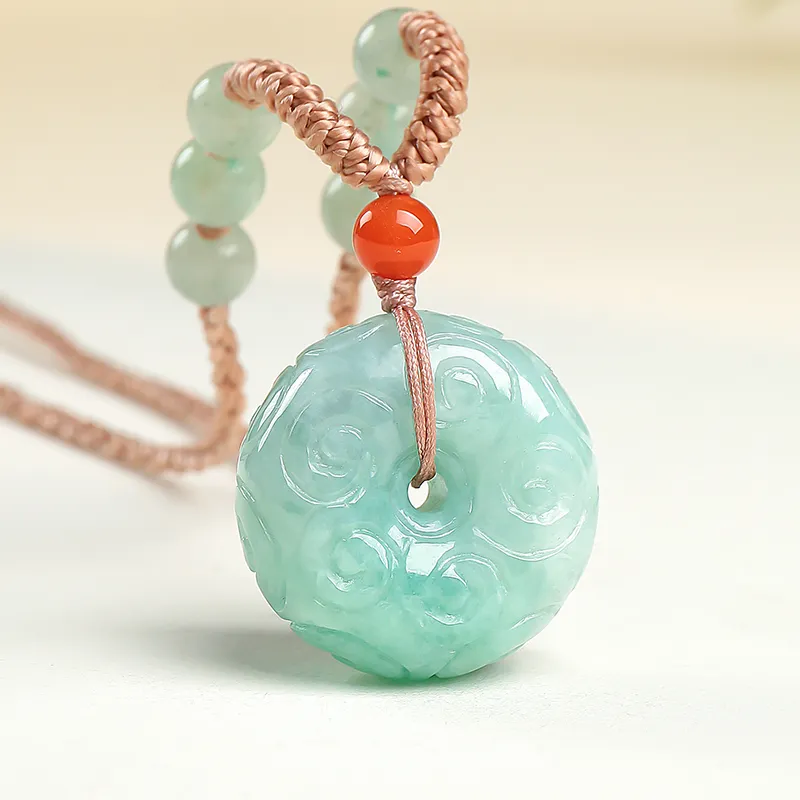 With The Heart Of The Jade Glutinous Jade Necklaces Unisex-5