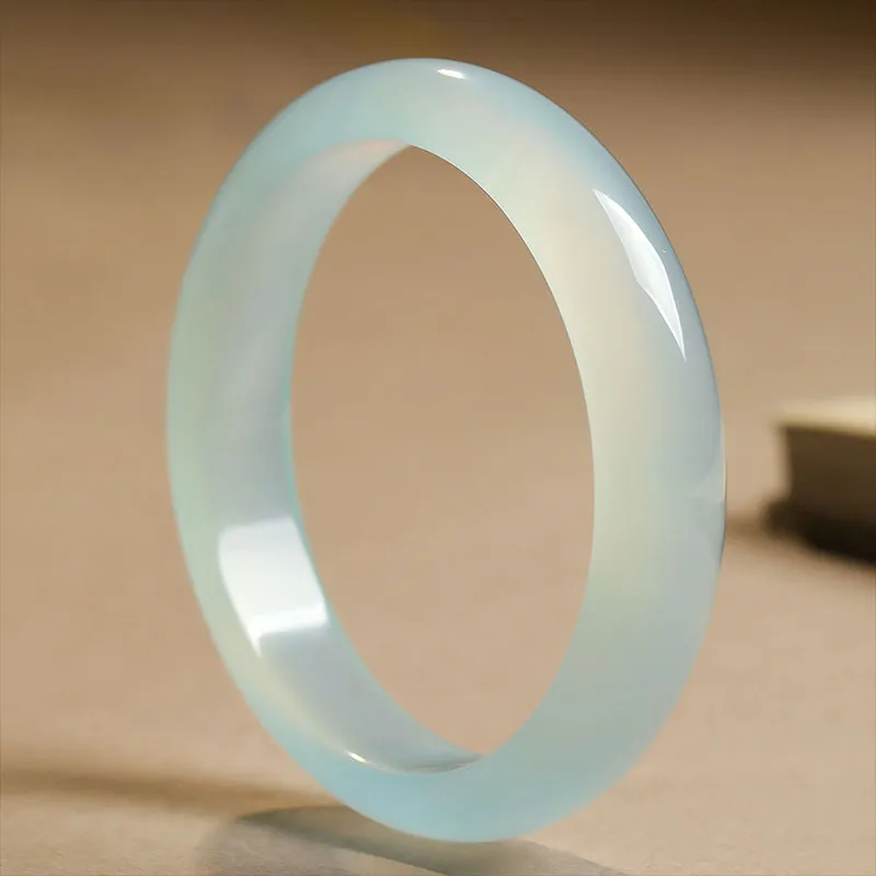 With The Heart Of The Jade Chalcedony Bangles Women's-1