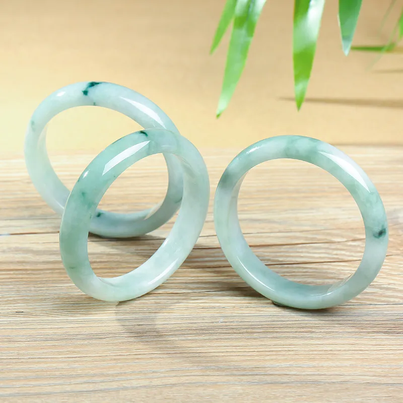 With The Heart Of The Jade Bean Type Jadeite Bangles Women's-4