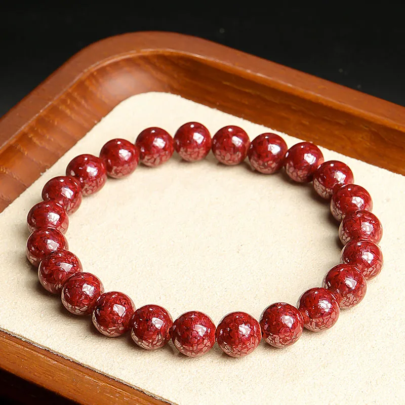 With The Heart Of The Jade Cinnabar Jade Bracelets Unisex-14