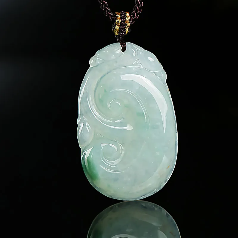 With the heart of the jade Jadeite Necklaces Unisex-10