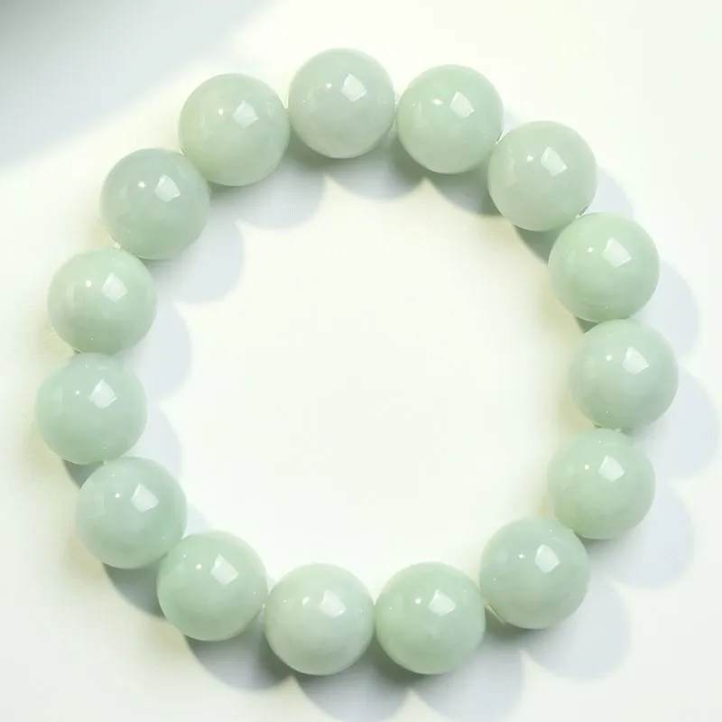 With The Heart Of The Jade Glutinous Jade Jadeite Bracelets Unisex-2