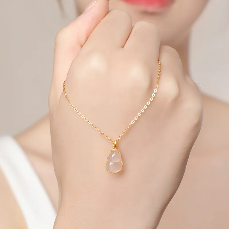 With The Heart Of The Jade Ice Glutinous Jadeite Necklaces Women's-2