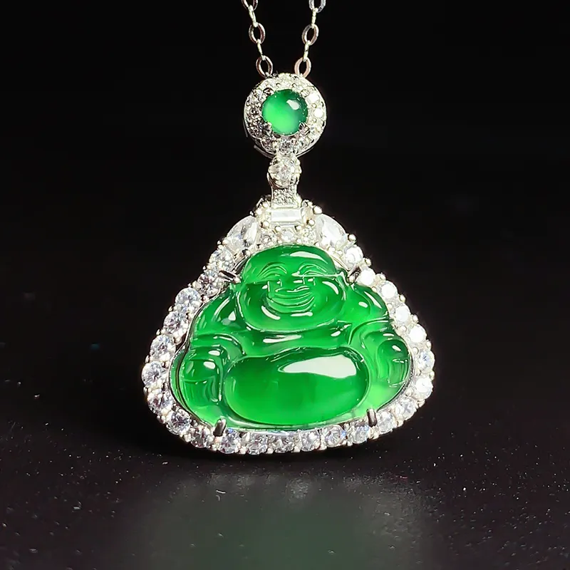 With The Heart Of The Jade Ice Glutinous Jadeite Necklaces Women's-2