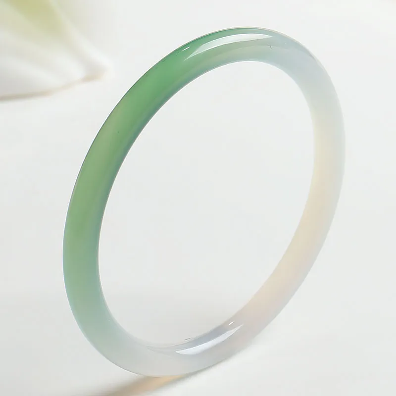 With The Heart Of The Jade Chalcedony Bangles Women's-1