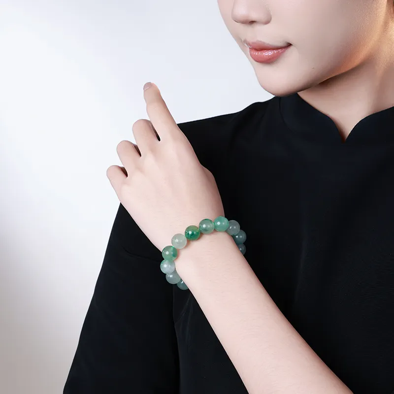 With The Heart Of The Jade African Emerald Bracelets Unisex-3