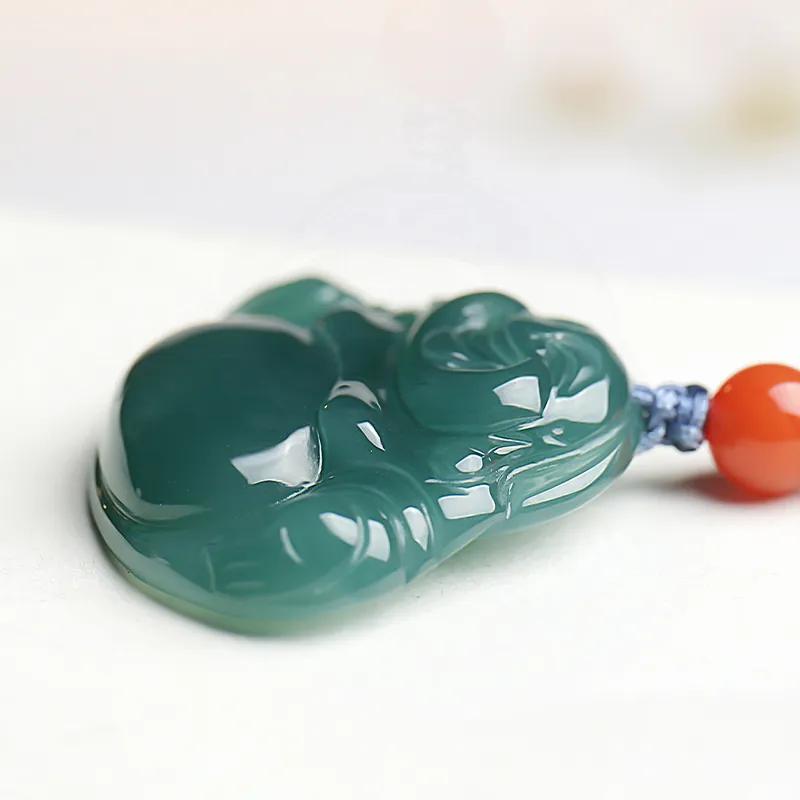 With The Heart Of The Jade Ice Glutinous Jadeite Necklaces Unisex-11