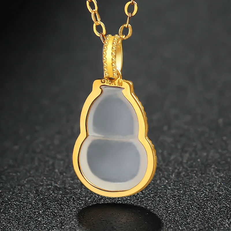 With The Heart Of The Jade Ice Glutinous Jadeite Necklaces Women's-6
