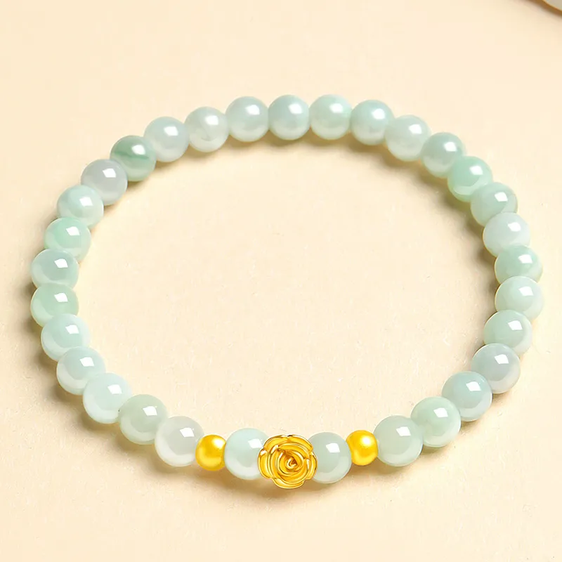 With The Heart Of The Jade Bean Type Jadeite Bracelets Women's-7