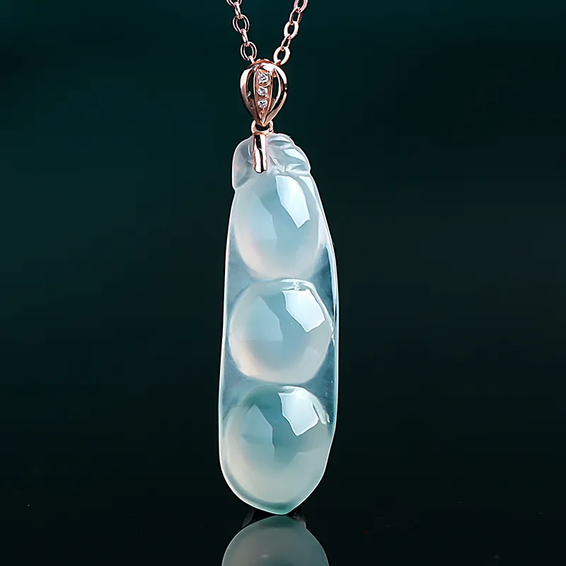 With The Heart Of The Jade Ice Glutinous Necklaces Women's-1