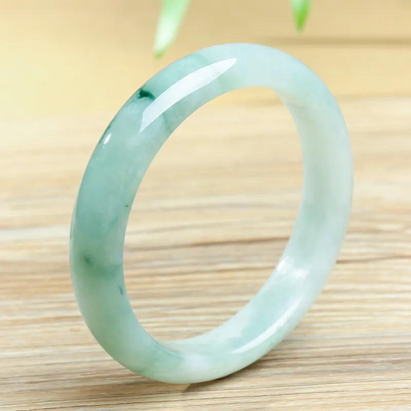 With The Heart Of The Jade Bean Type Jadeite Bangles Women's-5