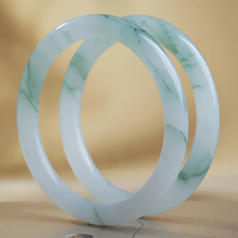 With The Heart Of The Jade Tianshan Jade Bangles Women's-2