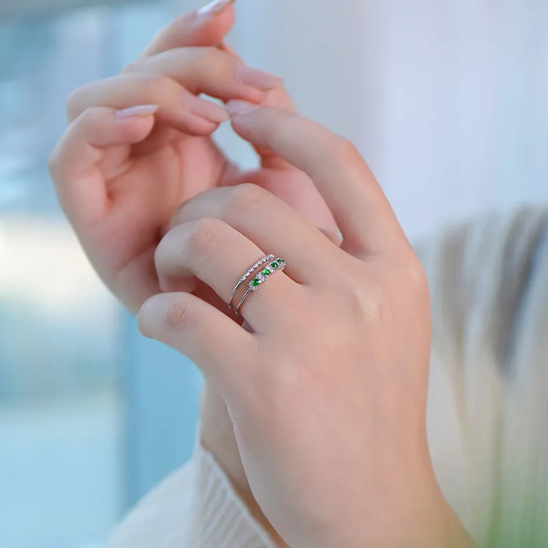 With The Heart Of The Jade Glutinous Jade Jadeite Rings Women's-2