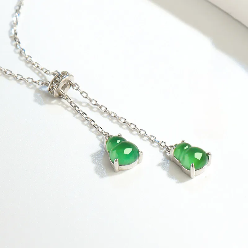 With The Heart Of The Jade Ice Glutinous Jadeite Necklaces Women's-3