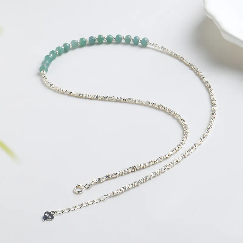 With The Heart Of The Jade Glutinous Jade Jadeite Necklaces Women's-3