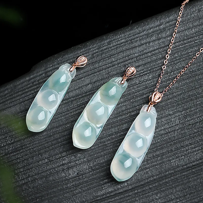 With The Heart Of The Jade Ice Glutinous Necklaces Women's-6
