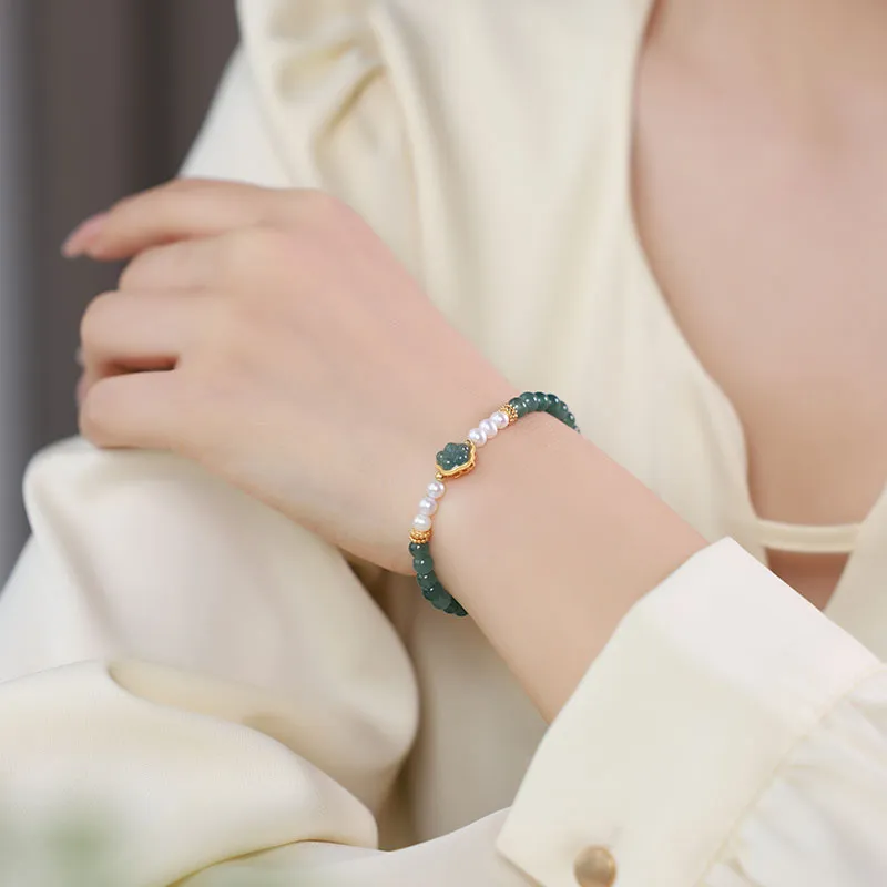 With The Heart Of The Jade Ice Glutinous Jadeite Bracelets Women's-3