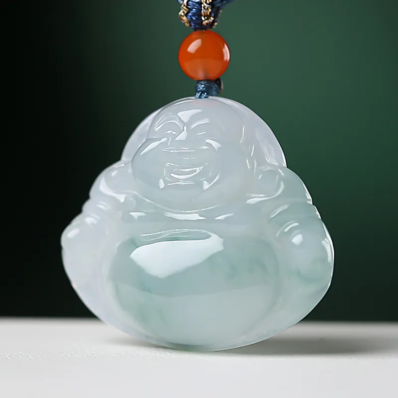 With The Heart Of The Jade Glutinous Jade Jadeite Necklaces Women's-4