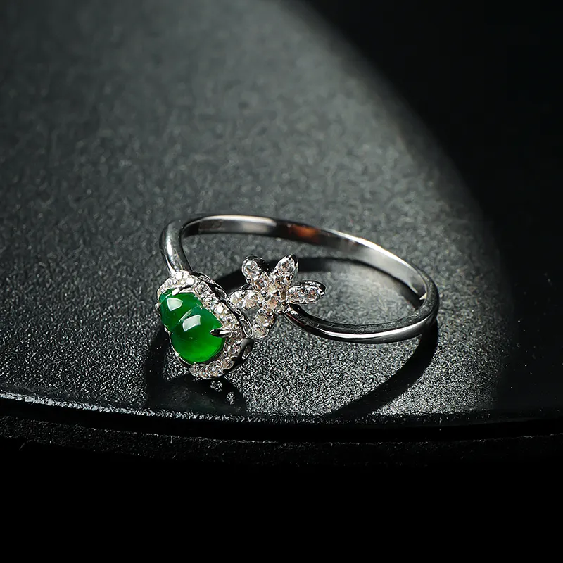 With The Heart Of The Jade Glutinous Jade Jadeite Rings Women's-5